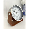 Hamptons Leather Swivel Desk Clock