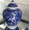 Hamptons Blue and White Blossom Temple Ginger Jar - 31 cm H