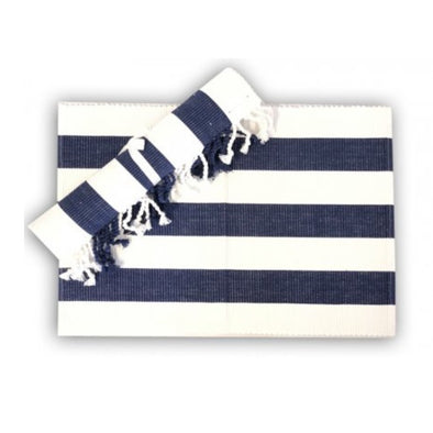 Navy and White Stripe Placemat Set of 4