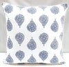 Navy and White Stripe Reversible Cushion Cover - Ornamental Blue 40 x 40