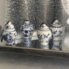 Set of Blue and White Temple Jar Christmas Tree Decorations