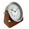 Hamptons Leather Swivel Desk Clock