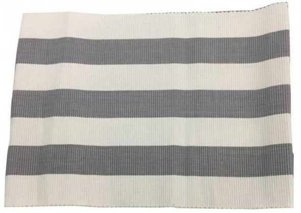 Grey and White Stripe Placemat Set of 4