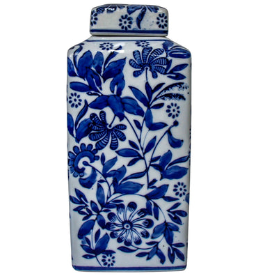 Blue and White Ceramic Ginger Jar - 23 cm
