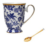 Blossom Tea or Coffee Mug AND Gold Tea Coffee Spoon