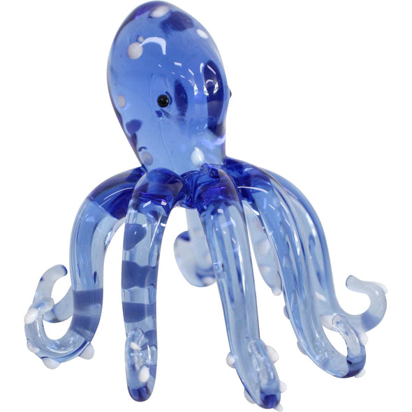 Blue Glass Octopus Figurine