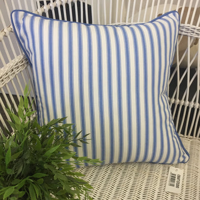 Byron Bay Blue and White Stripe Cushion Cover - 2 Sizes