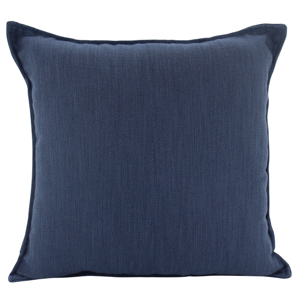 Navy Blue Cushion Cover with Flanged Edge - 55 x 55 cm
