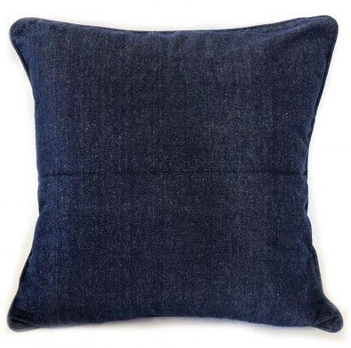 Chambray Navy Blue Cushion Cover - 50 x 50 cm