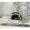 Silver Mirror Mantel Clock - 32 cm x 15.5 cm