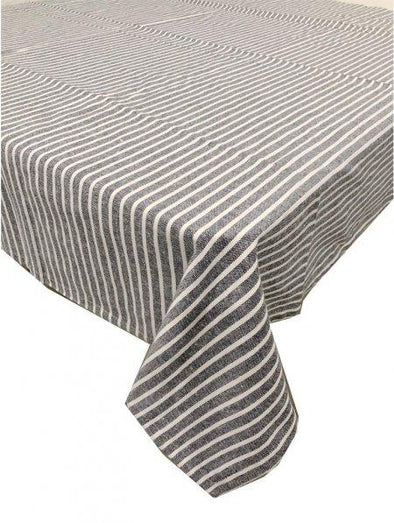 Table Cloth Grey and White Stripe