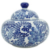 Blue and White Ceramic Temple Jar