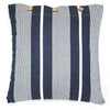 Navy Blue and White Stripe Cushion Cover - 40 x 40 cm
