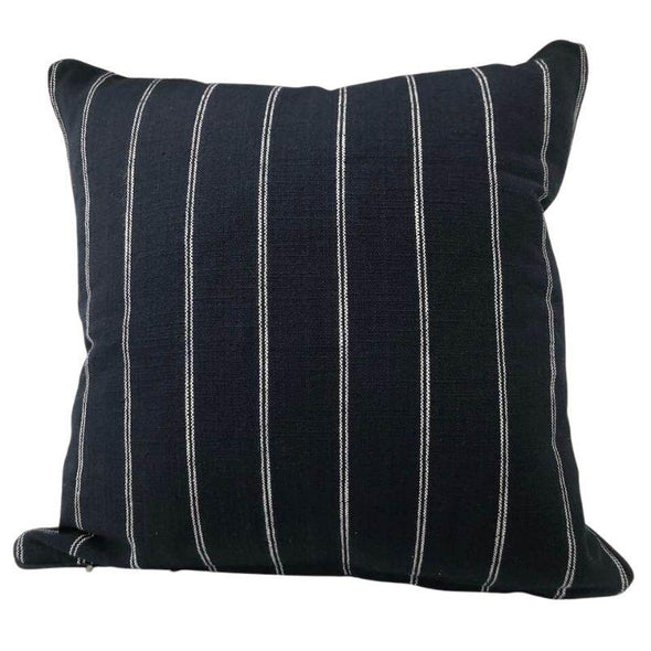 French Country Navy with White Stripe Cushion Cover - 40 x 40 cm