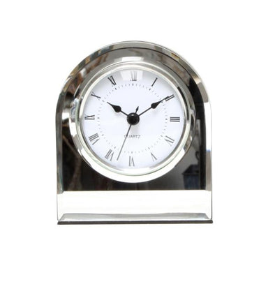 Hamptons Mirror Clock for Mantel/Bedside Table - 13 cm x 11 cm