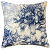 Outdoor Cushion - Hamptons White with Blue Floral Design - 45cm