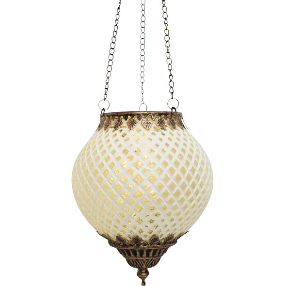 Hanging LED Lantern - White