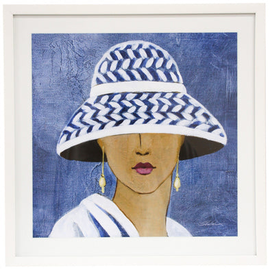 Framed Print - Elegant Lady in Hat
