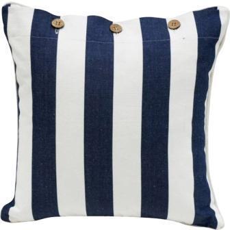 Navy and White Stripe Cushion Cover - Mode - 2 Sizes