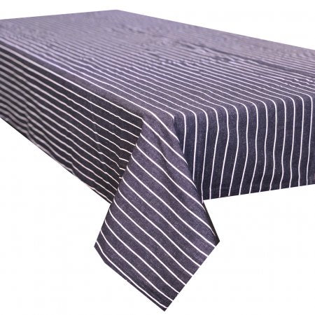 Table Cloth Navy and White Pin Stripe