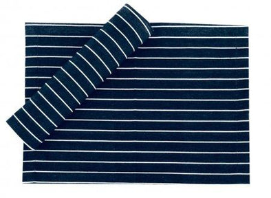 Navy and White Pin Stripe Stripe Table Runner- 180 cm