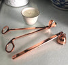 Set of 3 Rose Gold Candle Snuffer and Wick Trimmer plus Bonus Candle