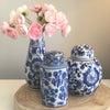 Blue and White Ceramic Vase - 20cm