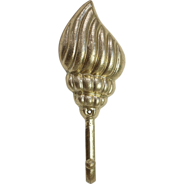 Shell Wall Hook in Gold - 20 cm H