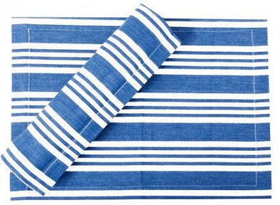 Blue and White Stripe Stripe Table Runner- 180 cm