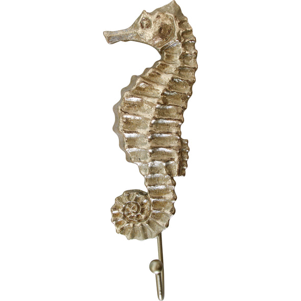 Seahorse Wall Hook in Gold - 20 cm H